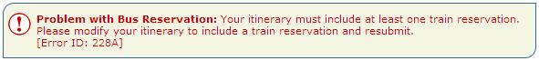 You can't take a bus without taking a train.